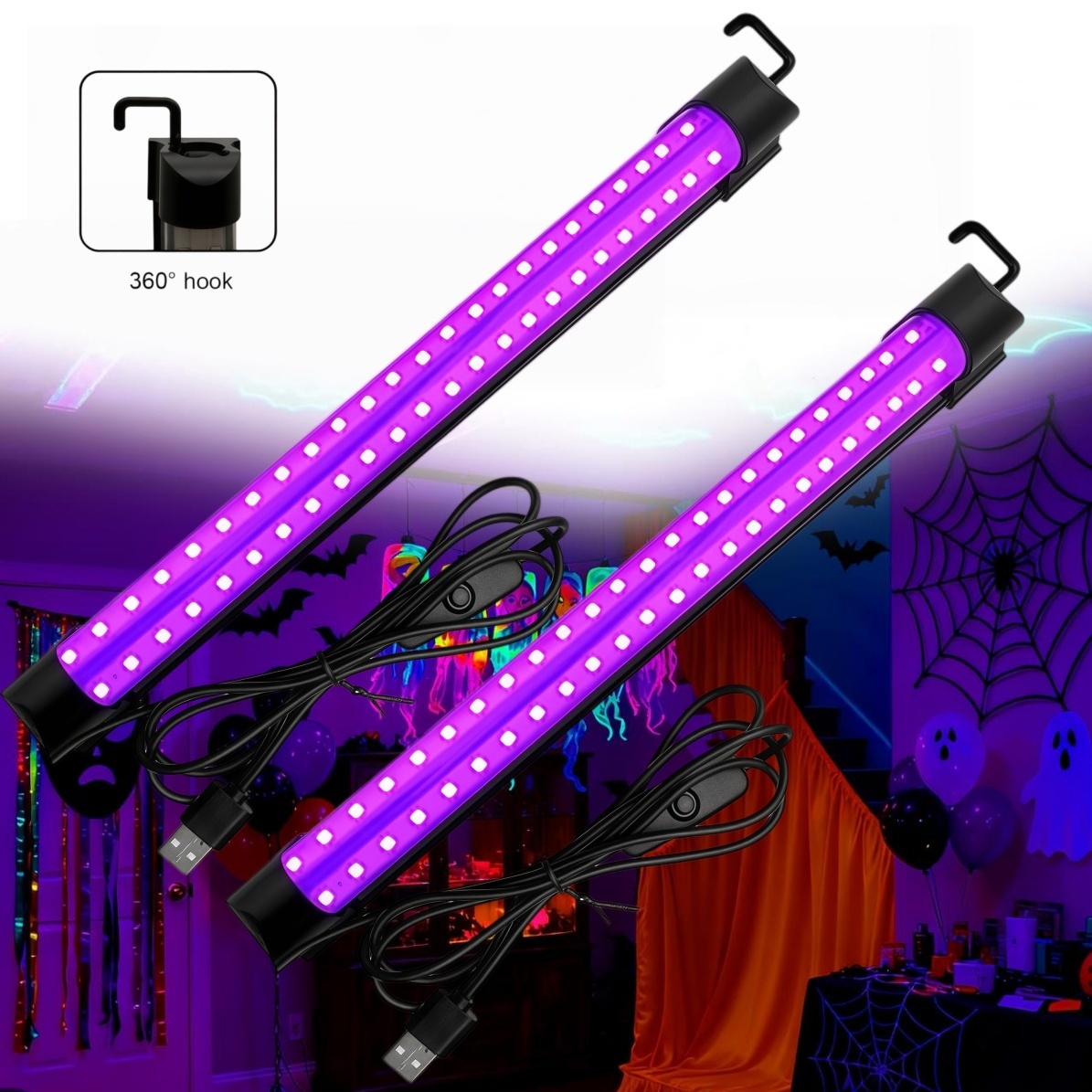 Usb Hub - Schwarzlicht-Röhre 5W/10W USB-Anschluss UV-LED Schwarzlichtlampe 395