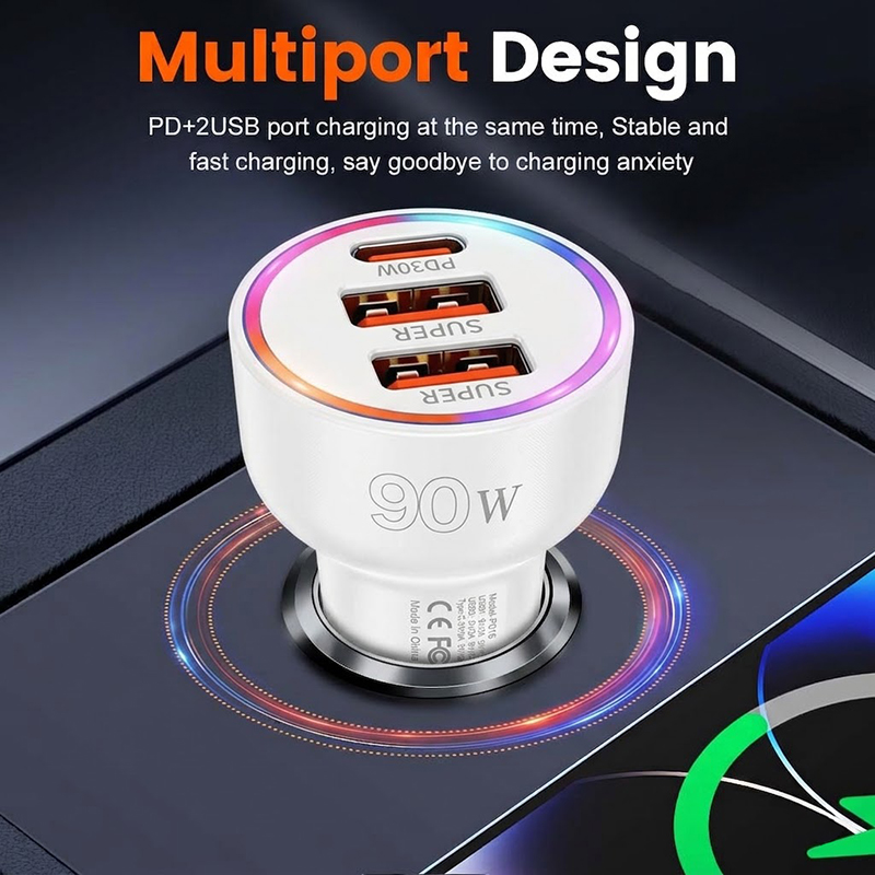 90W Auto-Ladegerät mit mehrfar – Usb C Hub Bewertung und Preis